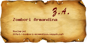 Zombori Armandina névjegykártya